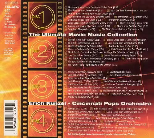 Erich Kunzel - The Ultimate Movie Music Collection (2005)[4CD Box Set]