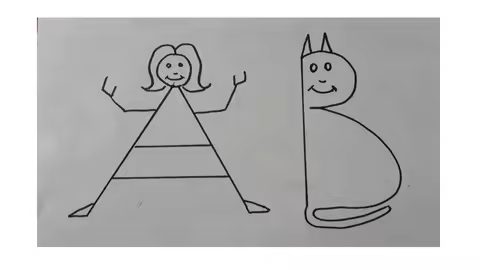 Make Drawings A,B, C, D Alphabets For Children