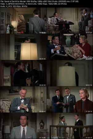 Dial M for Murder 1954 BluRay 1080p x265 10bit 2Audio -SSDSSE