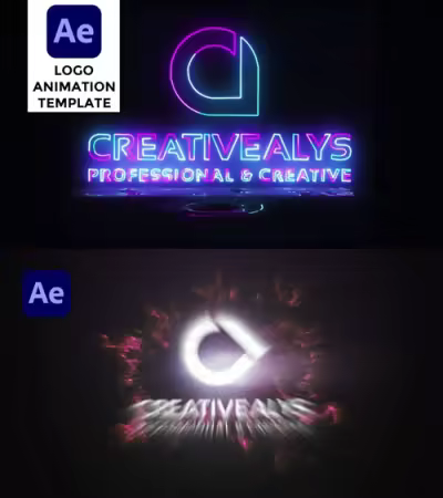 Neon &amp; Fire Glow Logo Animation - After Effects Projects