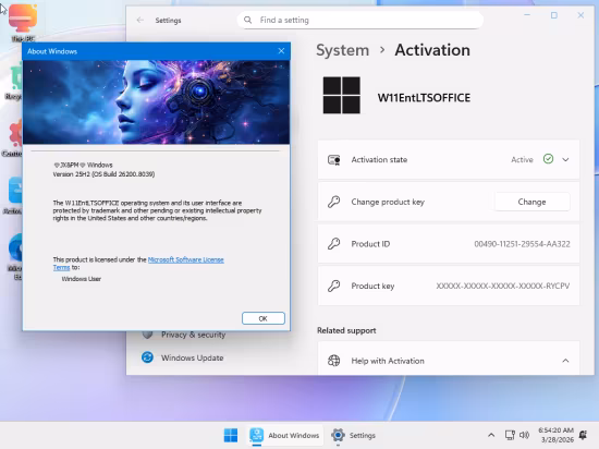 Windows 11 Enterprise LTSC Lite 25H2 Build 26200.8039 With Office 2024 Pro Plus Preactivated