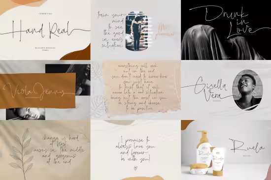 Hand Real - Natural Monoline Script Font