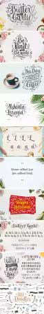 Butter and Garlic Font Duo - Romantic Handwritten Font