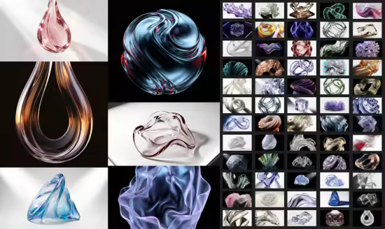 Vibrance Glass Abstract Backgrounds Collection