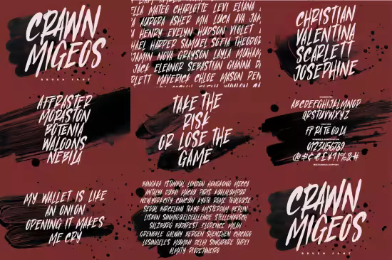 Crawn Migeos - Brush Display Font