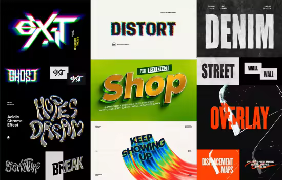 Best 7 Editable Text Effects Collection for Photoshop