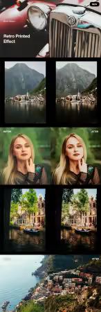 Retro Printed PSD Photo Effect for Photoshop