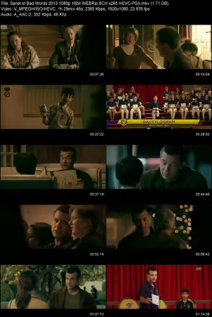 Bad Words 2013 1080p 10bit WEBRip 6CH x265 HEVC-PSA