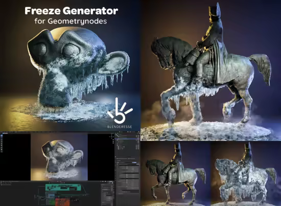 Freeze Generator Setup v1 for Geometrynodes Fields / Blender 3.0