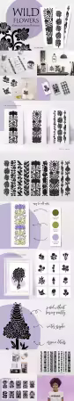 Wild Flowers - Botanical &amp; Linocut Illustrtations
