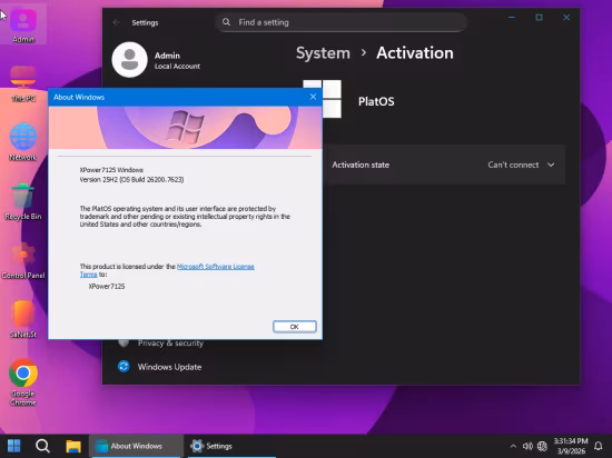 Windows 11 Pro Lite 25H2 Build 26200.7623 Plat11 Edition