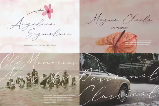 Angelica Signature - Modern Script Font