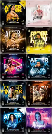 Flyer social media post, psd banner set vol 230