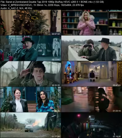 Zombieland Double Tap 2019 1080p BluRay HEVC x265 5.1 BONE