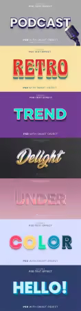 Psd text effect set vol 150