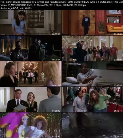 Miss Congeniality 2 Armed and Fabulous 2005 1080p BluRay HEVC x265 5.1 BONE