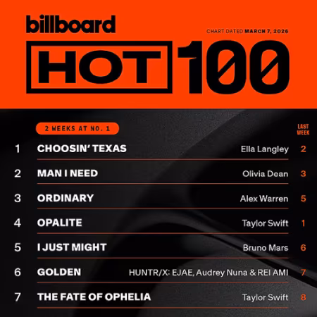 Billboard Hot 100 Singles Chart 07.03.2026