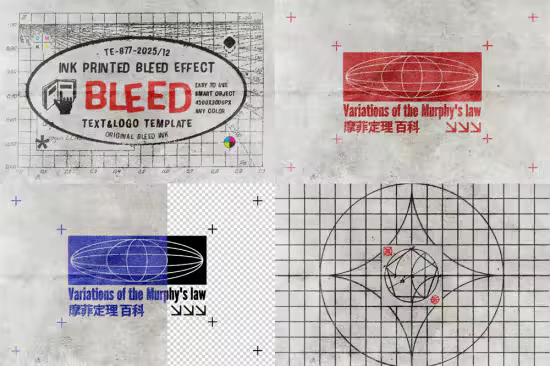 Ink Printed Bleed Text Effect for Photoshop