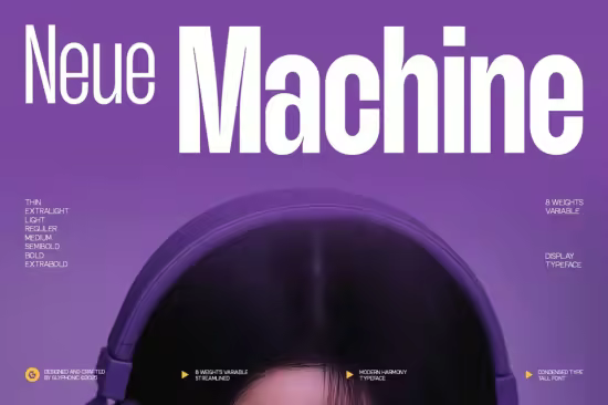 CreativeMarket - GC Neue Machine Variable Sans - 8 Font