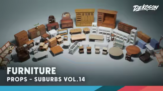 FAB - Suburbs VOL.14 - Furniture (Nanite and Low Poly[5.2 – 5.7]