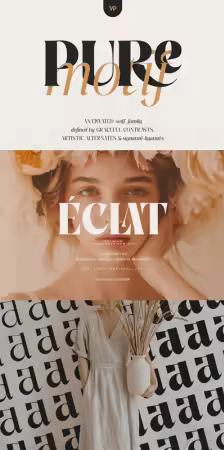 MyFonts - Pure Motif Font Family - 18 Fonts