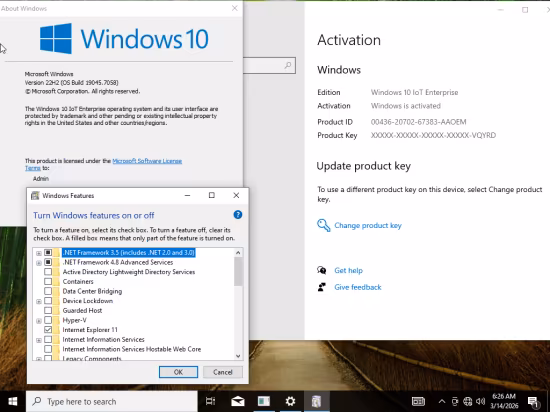 Windows 10 Enterprise/Iot Enterprise 22H2 build 19045.7058 With Office 2024 Pro Plus Multilingual Preactivated March 2026
