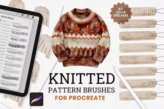 Knitted Pattern Brushes for Procreate