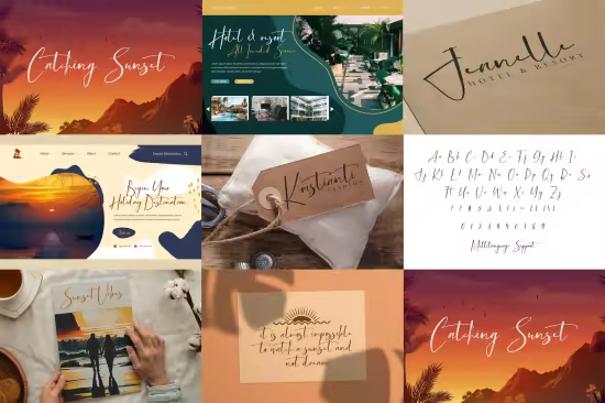 Catching Sunset - Whimsical &amp; Elegant Handwritten Font