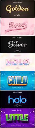 Psd text effect set vol 100