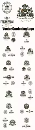 Vintage classic fresh farm gardening logo design for agriculture business company