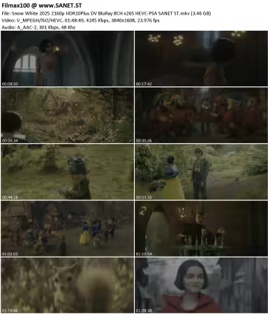 Snow White 2025 2160p HDR10Plus DV BluRay 8CH x265 HEVC-PSA