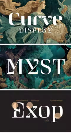 Myfonts - Curve Display Font Family 10xOTF $120