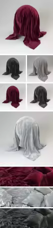 Realistic Velvet Shader Collection - Fabric Shaders for CINEMA 4D
