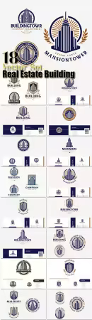 Set bundle professional Real Estate building house logo template for business