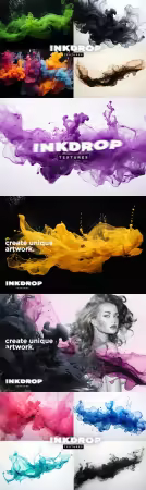 Inkdrop Overlays Pack for Photoshop