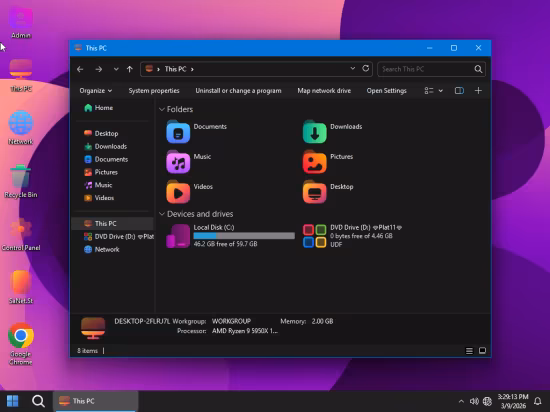 Windows 11 Pro Lite 25H2 Build 26200.7623 Plat11 Edition