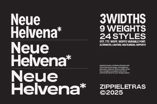 Neue Helvena Sans Serif Grotesk - 24 Fonts