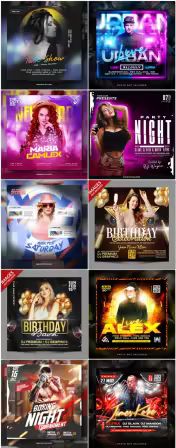 Flyer social media post, psd banner set vol 254