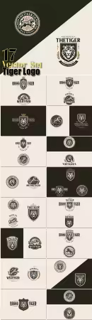 Tiger vintage classic badge wild mascot logo for business company