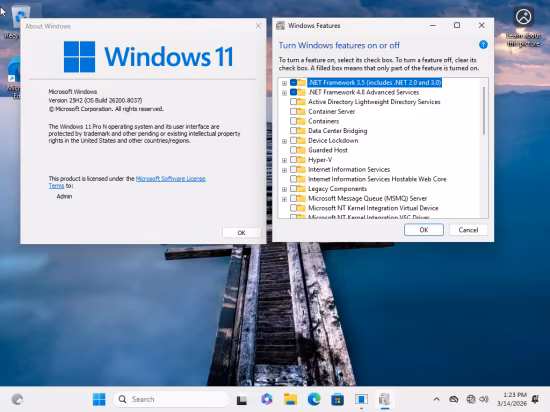 Windows 11 Aio 16in1 25H2 Build 26200.8037 (No TPM Required) Multilingual Preactivated March 2026