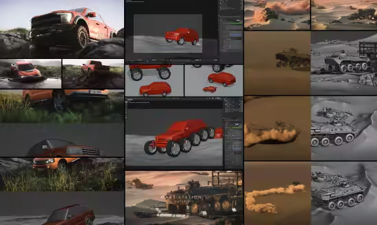 Offroad Rig Generator Setup for Geometrynodes/Blender 3.2