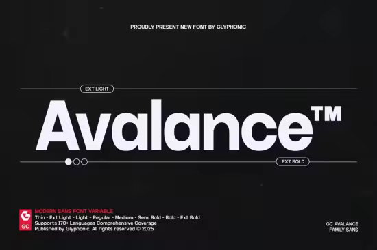 CreativeMarket - GC Avalance Neo Modern Typeface - 8 Font