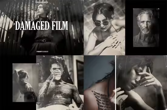 Damaged Film Photo Effect PSD for Photoshop