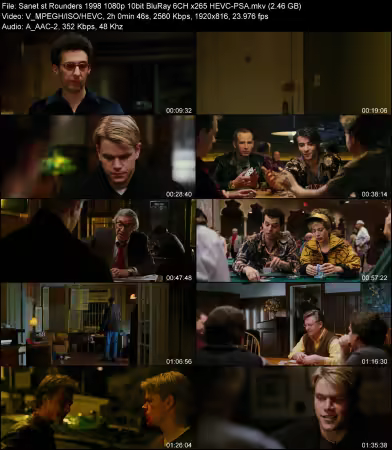 Rounders 1998 1080p 10bit BluRay 6CH x265 HEVC-PSA