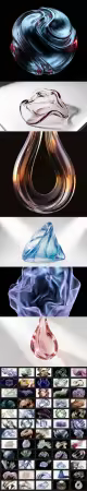 Vibrance Glass Abstract Backgrounds Collection