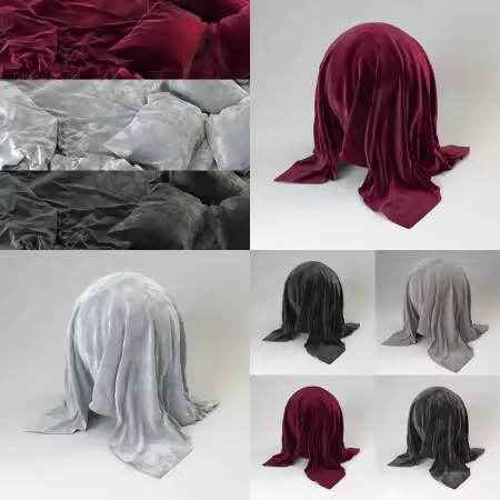 Realistic Velvet Shader Collection - Fabric Shaders for CINEMA 4D