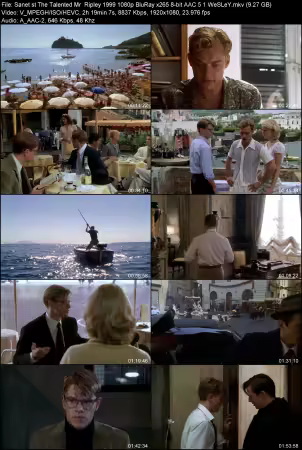 The Talented Mr. Ripley 1999 1080p BluRay x265 8-bit AAC 5.1 WeSLeY