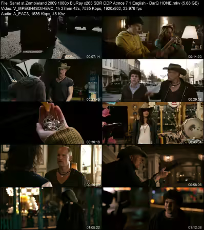 Zombieland 2009 1080p BluRay x265 SDR DDP Atmos 7.1 English - DarQ HONE