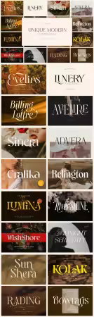 Unique Modern Font Bundle - 20 Premium Fonts