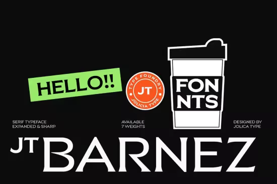 JT Barnez Modern Sharp Serif - 7 Font
